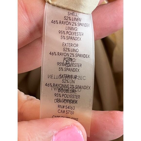 NWOT Calvin Klein Linen Pants. Size XL - Picture 8 of 15